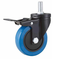 Mid duty Blue PVC Screw W/brake caster
