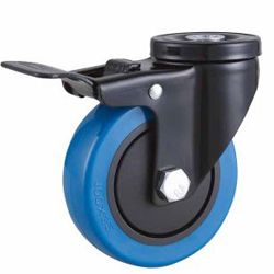 Blue PVC Bolt Hole W/brake caster