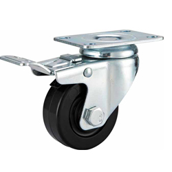 Mid duty Rubber Plate W/brake caster