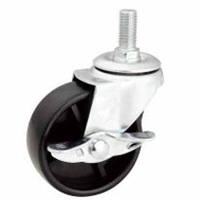 Black/White PP Screw With side brake caster