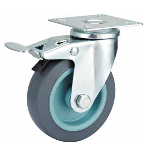 TPR Plate W/brake caster