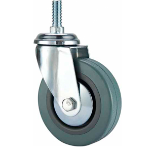 Grey rubber/PVC Screw caster