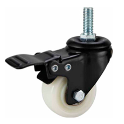 Black/White PP Screw W/brake caster