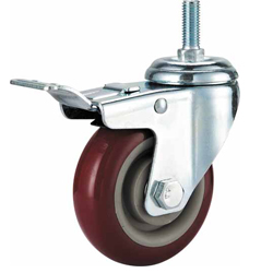 Mid duty Round PVC Screw W/Brake caster